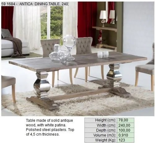 Masa din lemn masiv, dinning table, Antica 591684