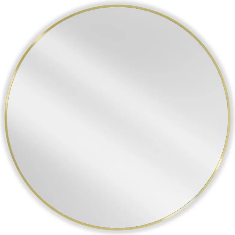 Mexen Loft oglindă de baie rotundă 100 cm, ramă aurie - 9850-100-100-000-50