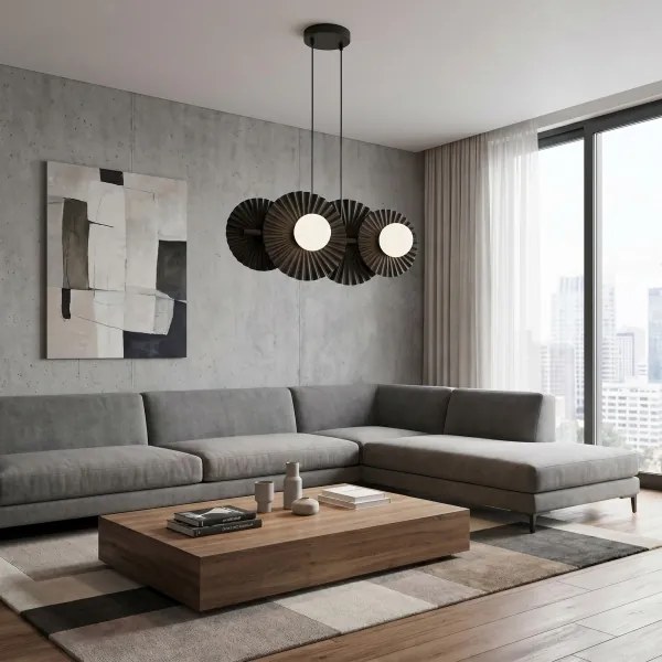 Lustră pe cablu UMBRA 4xG9/8W/230V neagră