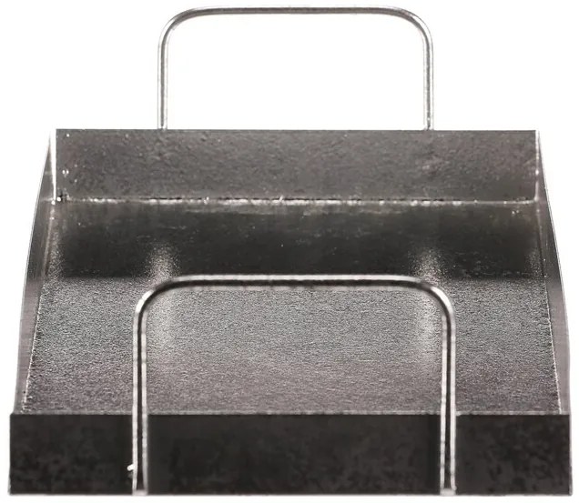 Tavă metalică cu mâner dreptunghiulară, argintie,36 x 16 x 7 cm