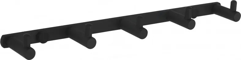 Mexen cârlig pentru prosop cu cinci suporturi, negru - 709165-70