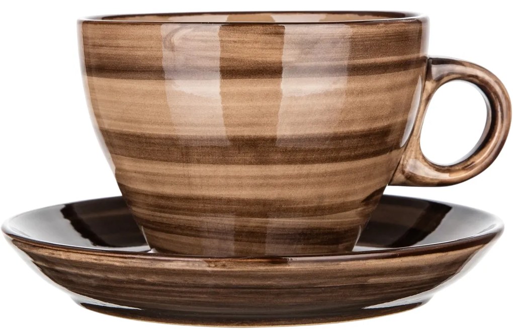 Ceașcă cu farfurie Banquet PALAS, 290 ml,  maro