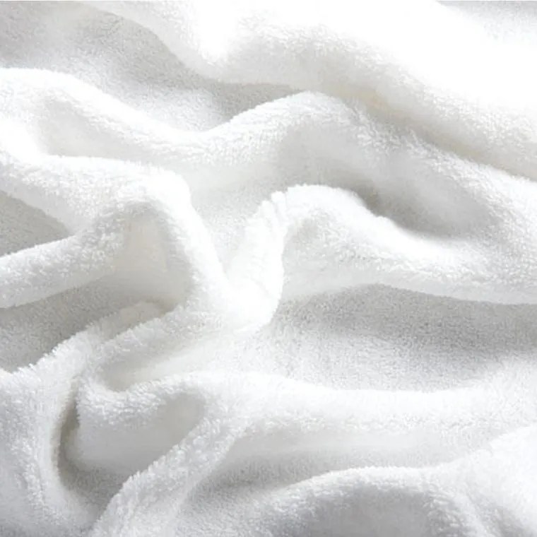 decoDoma Cearceaf cu elastic din micropluş alb 90 x 200 cm