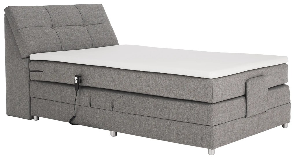 Pat electric reglabil, cu arcuri, gri, 120x200, GERONA NEW