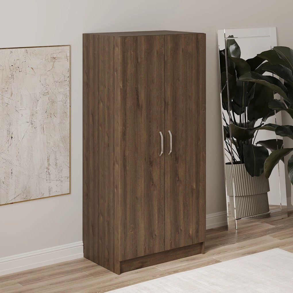 Dulap Remi, 2 Usi, Stejar Bronz, 80 x 51 x 170 cm