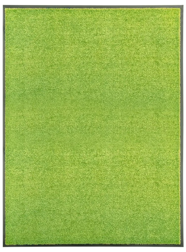 vidaXL Covoraș de ușă lavabil verde 90x120 cm