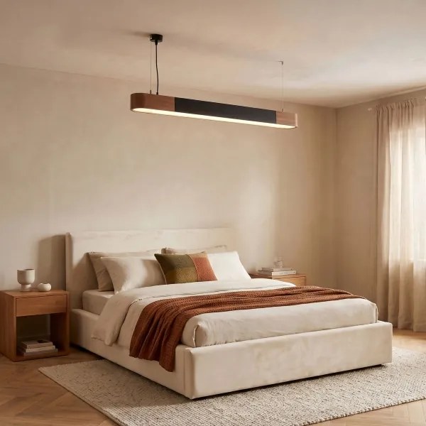 BRILAGI - Lampă suspendată LED GARDALINE LED/100W/230V 120 cm stejar/negru