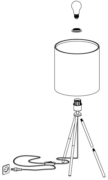 Lampă de masă ARNHEM 1xE27/40W/230V Eglo 43555