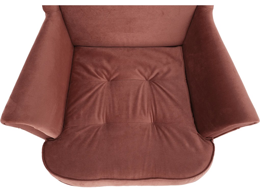 Fotoliu tesatura Culoare roz vintage/nuc, RUFINO NEW