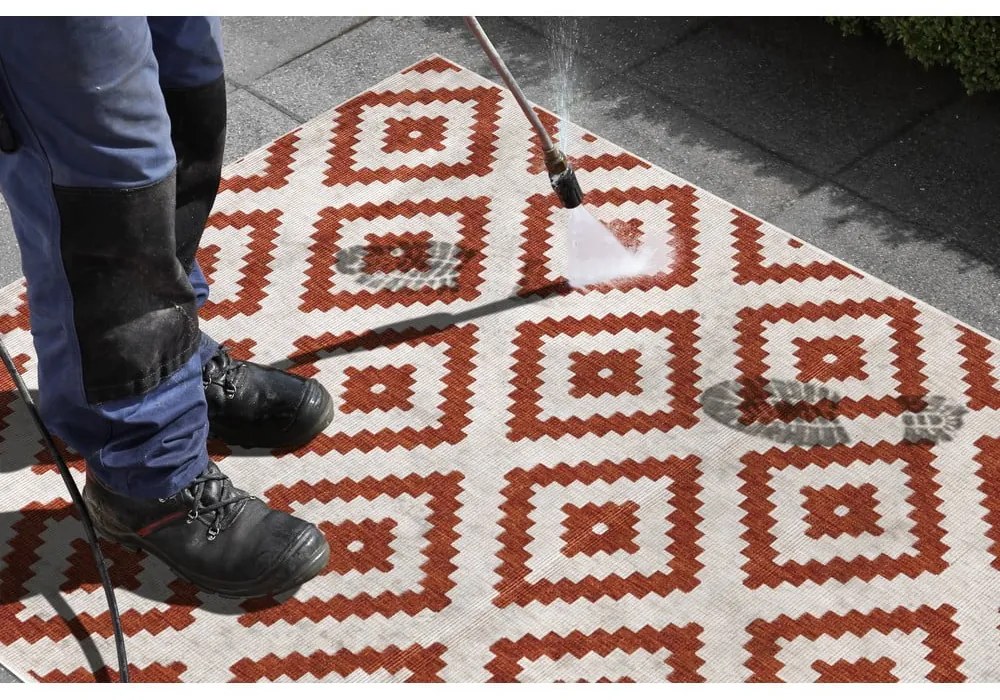 Covor adecvat pentru exterior NORTHRUGS Malta, 120 x 170 cm, maro - crem