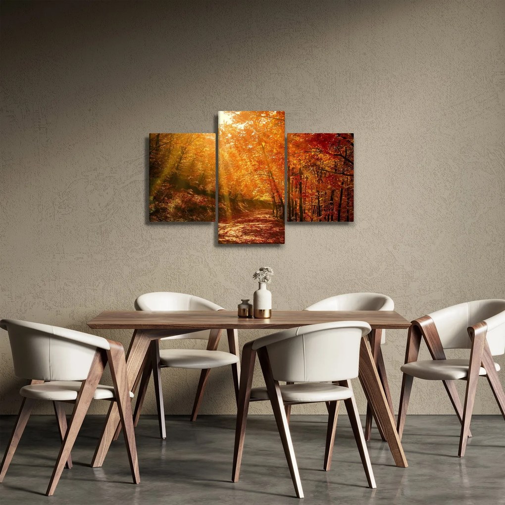 Tablou cu pădurea în toamnă (90x60 cm)