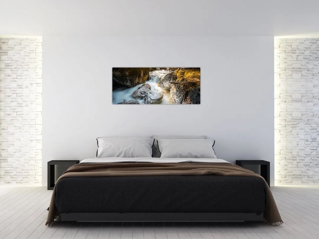 Tablou - Râul din pădure (120x50 cm)