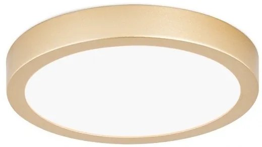 Plafoniera LED moderna design slim Lero 18cm auriu mat