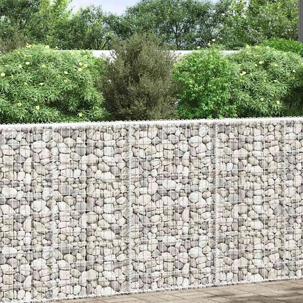vidaXL Strat înălțat gabion trapez, 100x20x100 cm, oțel galvanizat