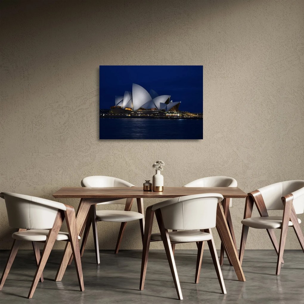 Tablou pe sticlă Sydney nocturn (70x50 cm)
