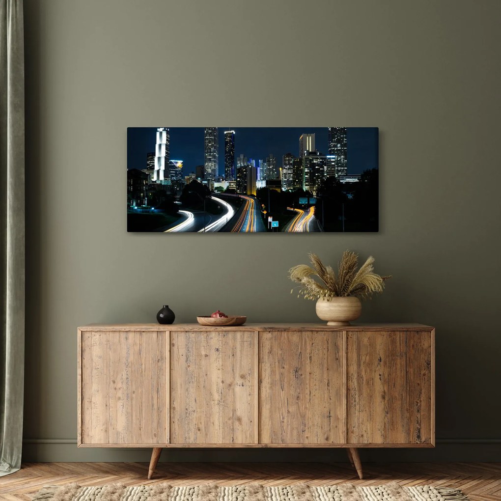 Tabloul metropolei nocturne (120x50 cm)