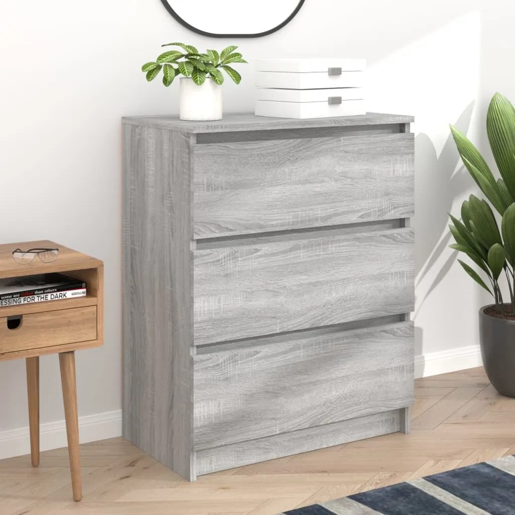 vidaXL Dulap, sonoma gri, 60x35x76 cm, lemn prelucrat
