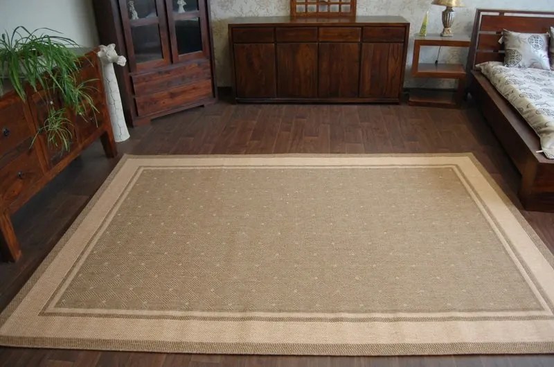 Covor sisal Floorlux 20077 coffee si mais