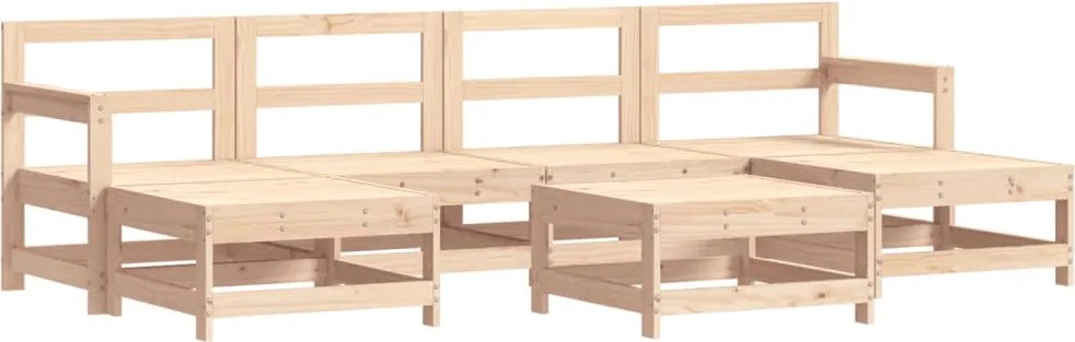 vidaXL Set mobilier de grădină, 7 piese, lemn masiv de pin