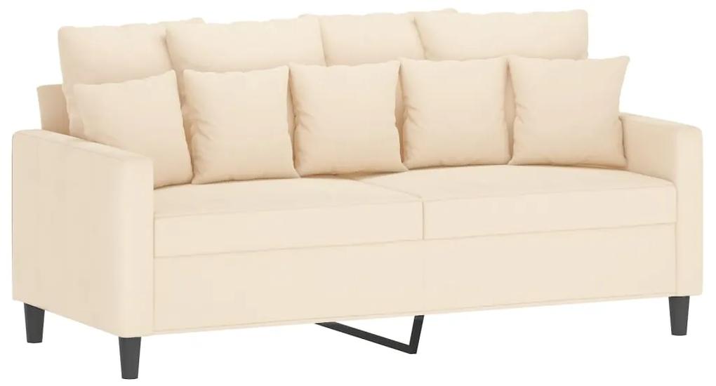 Canapea cu 2 locuri, crem, 140 cm, catifea Crem, 158 x 77 x 80 cm