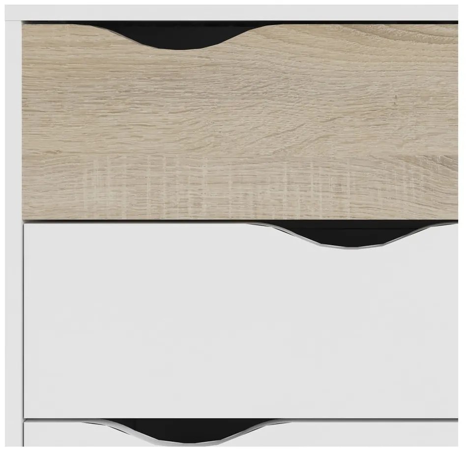 Comodă Tvilum Oslo, 99x82 cm, alb-natural