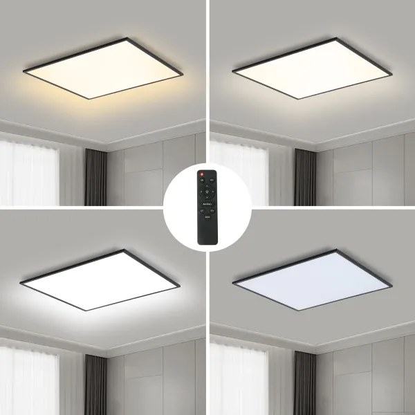 Plafonieră LED dimabilă Brilagi SLIMFRAME LED/58W/230V 60x60 cm negru + telecomandă