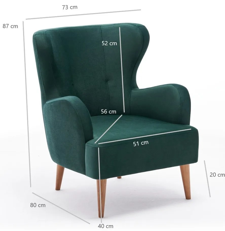 Scaun Karina Petrol Green