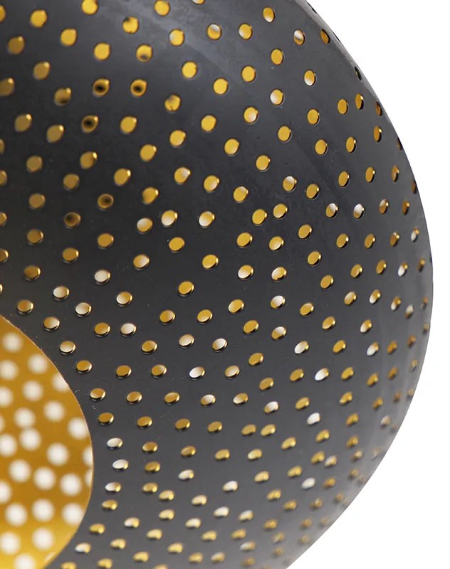 Plafoniera orientala neagra cu auriu 25 cm - Radiance