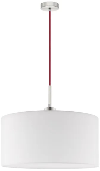 Eglo - Pendul LED pe cablu TUNJA 1xE27/60W/230V alb