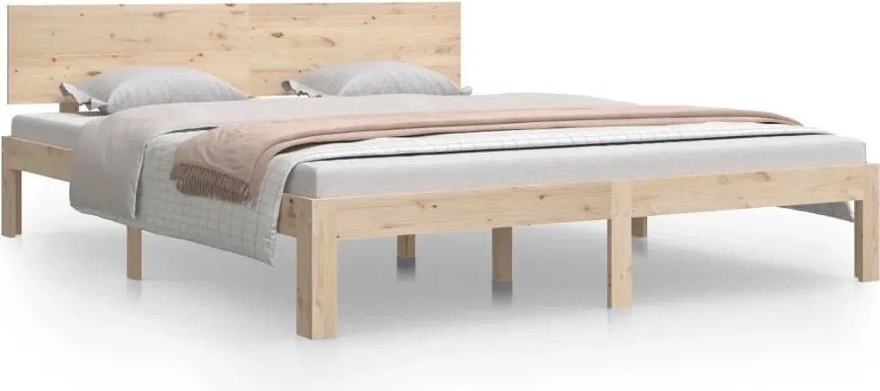 vidaXL Cadru de pat, 160x200 cm, lemn masiv de pin
