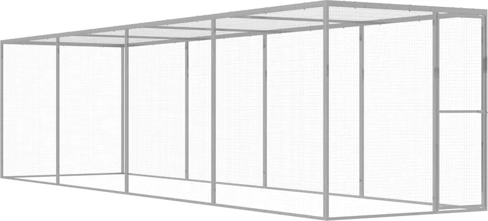 vidaXL Cușcă pentru pisici, 6x1,5x1,5 m, oțel galvanizat