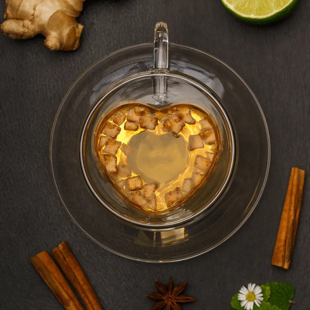 Ceaşcă termorezistentă Heart cu farfurie, 2 buc., în formă de inimă, 150 ml, HOTCOOL TYP 5