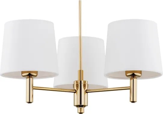 Brilagi - Lustră pe tijă MONTE 3xE27/60W/230V crem/auriu