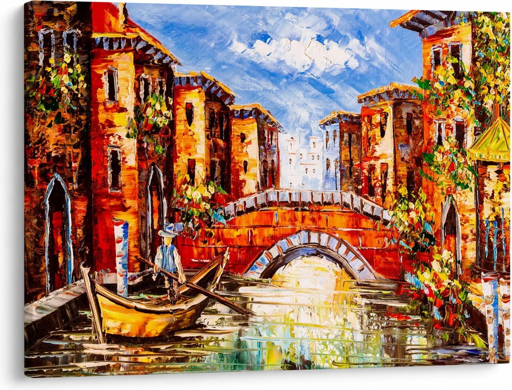 Tablou - Pictură în ulei a orașului III. (70x50 cm)