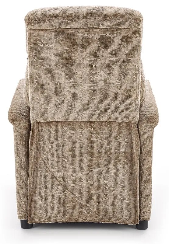 Fotoliu recliner Jordan stofa bej H106 cm