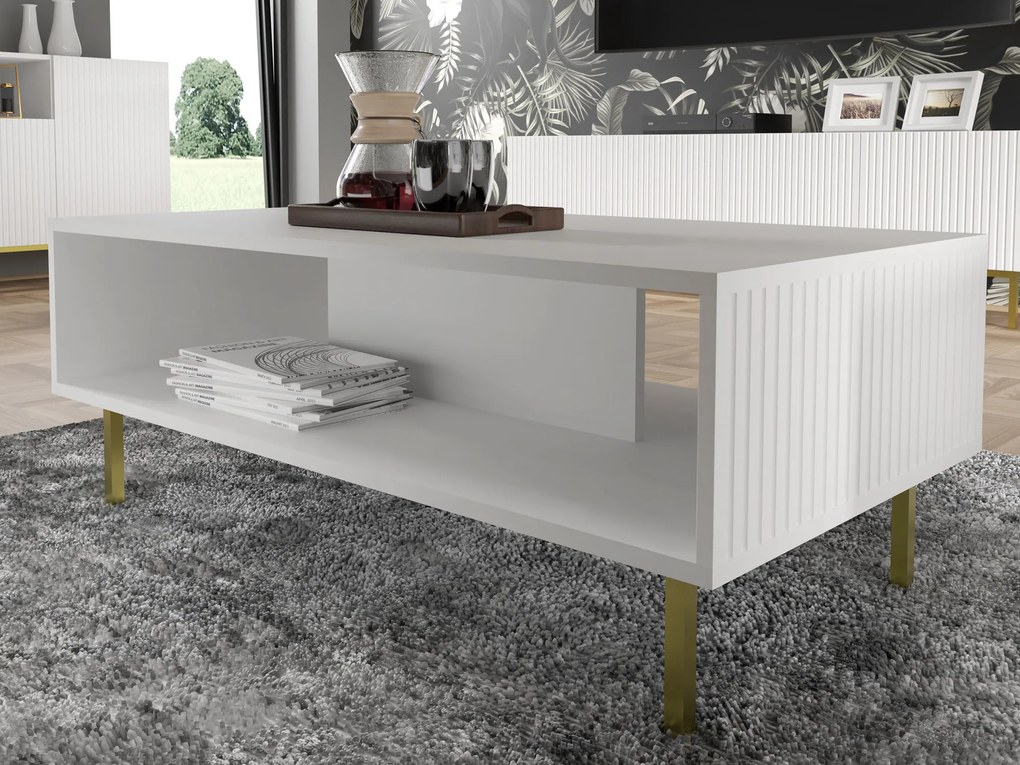 Măsuță cafea Rowanna (alb + Auriu). 1125004
