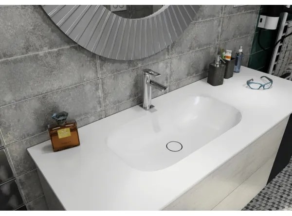 Sapho - Lavoar încastrat ROCKSTONE 67 x 35,5 cm, alb mat