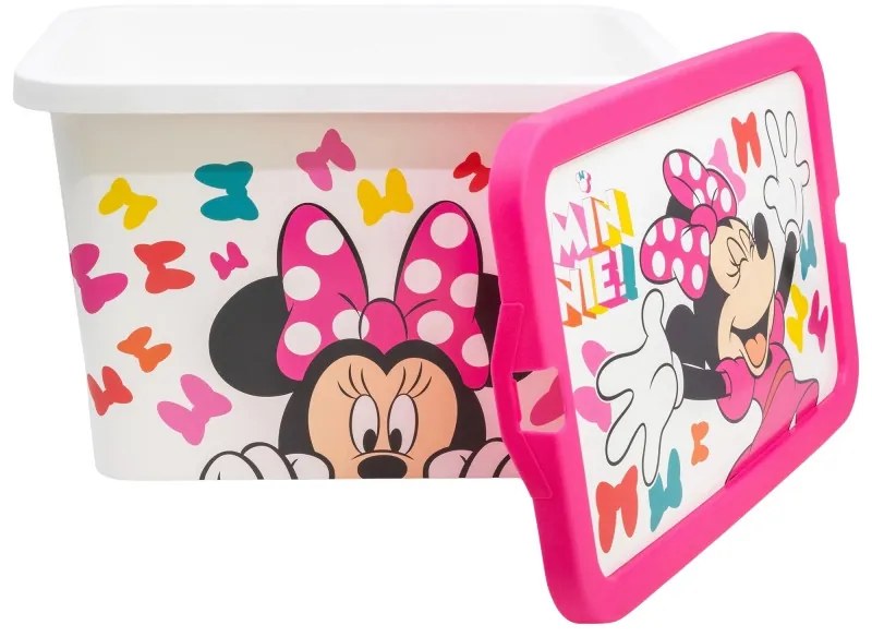 Disney Minnie Edgy Bows cutie de depozitare din plastic 7 L