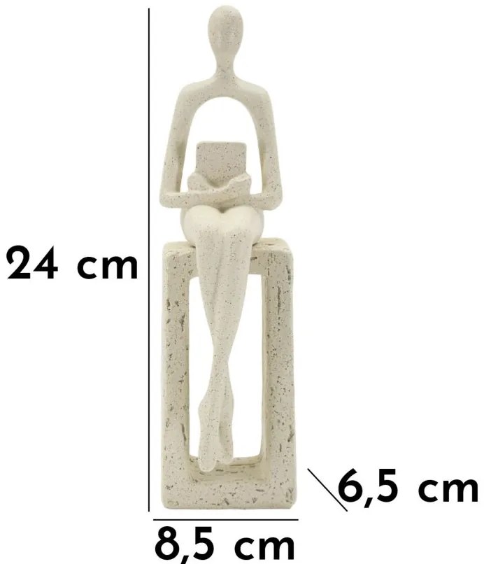 Mauro Ferretti Statueta Decorativa Cm 8,5X6,5X22 | Aosom Romania
