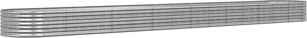 vidaXL Strat înălțat grădină 620x80x36 cm oțel galvanizat