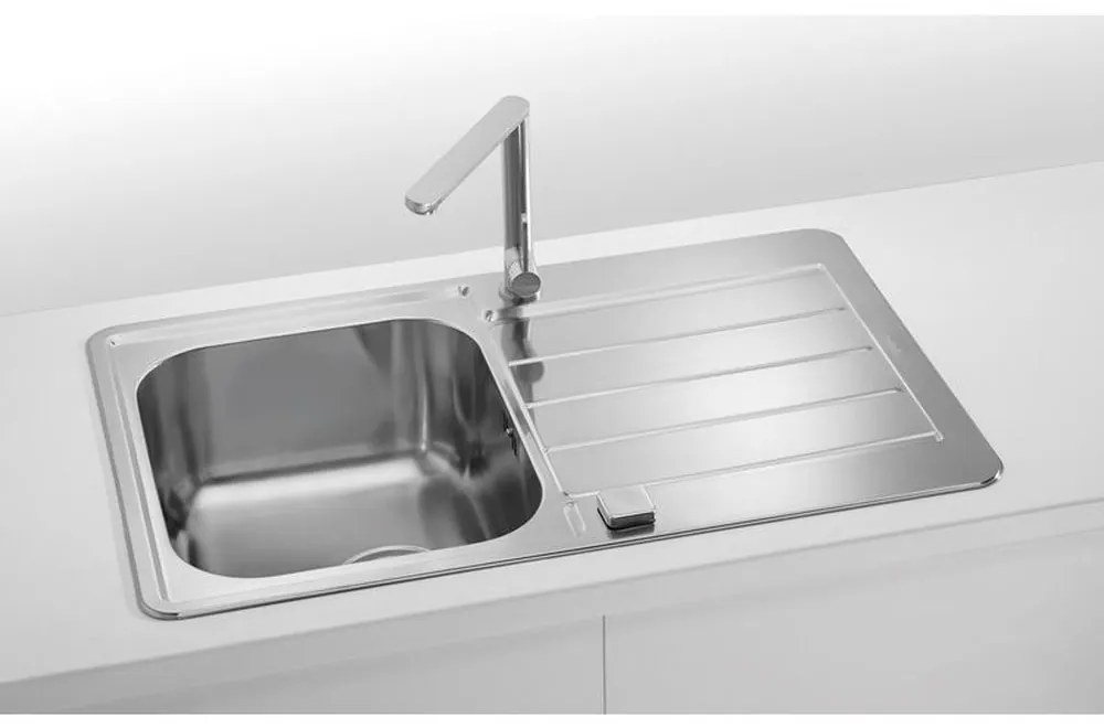 Chiuveta bucatarie inox satin cu picurator, reversibila, Alveus Line Max 80 SATIN, Reversibil