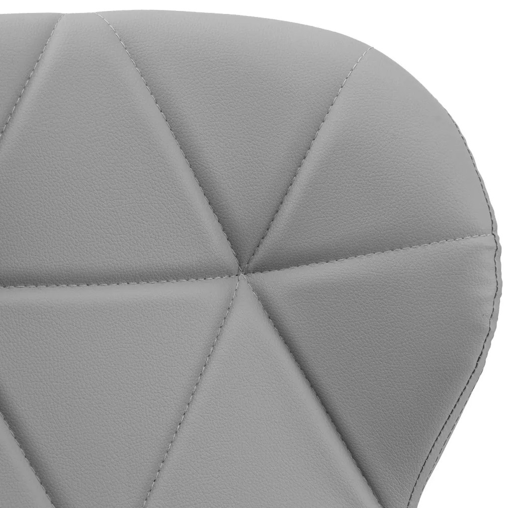Scaune de sufragerie 4buc din piele, Light Grey