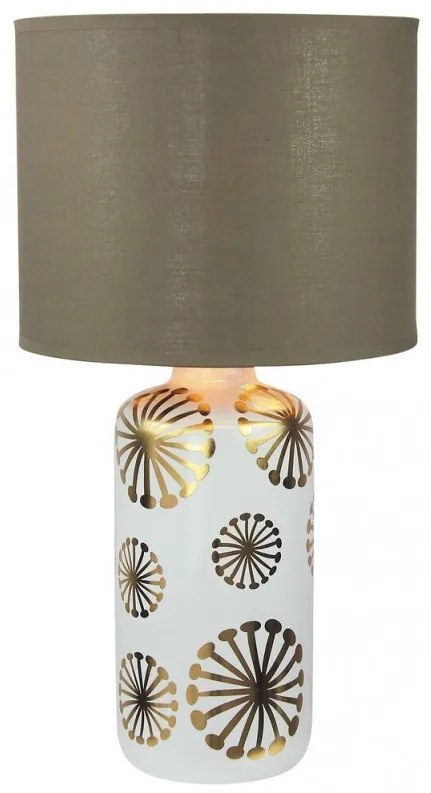 Veioza design modern GINGER alb/auriu/maro 6030 RX