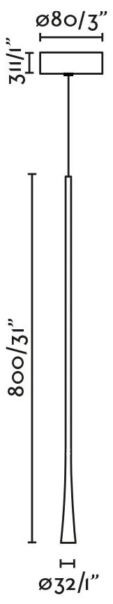 Pendul LED stil minimalist DIANA 80 negru