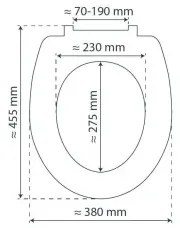 Capac WC SLIM WHITE, cu închidere SoftClose, din duroplast - Schütte 82700