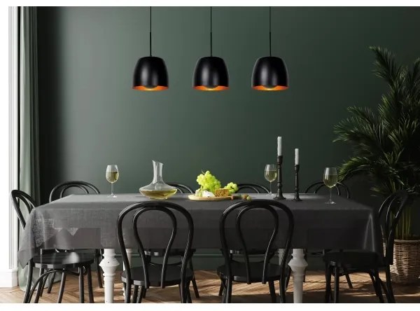 Lustră pe cablu NOLAN 3xE27/40W/230V neagră Lucide 30488/03/30