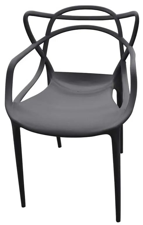 SCAUN DESIGN STAR GRI, POLIPROPILENA