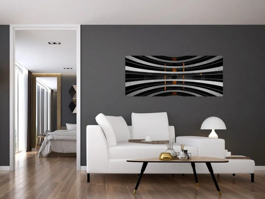 Tablou abstract - clădire (120x50 cm)