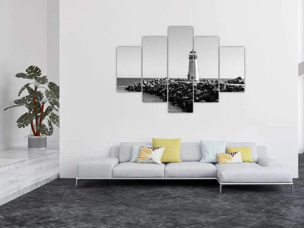 Tablou - Far de pe coastă, Santa Cruz, California (150x105 cm)