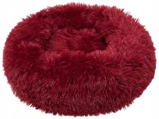 Culcus moale, pentru caine/pisica, rosu, 80 cm